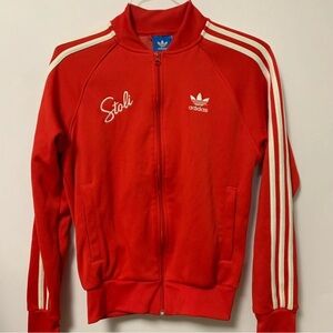 Adidas Stoli vodka Jacket Red small EUC